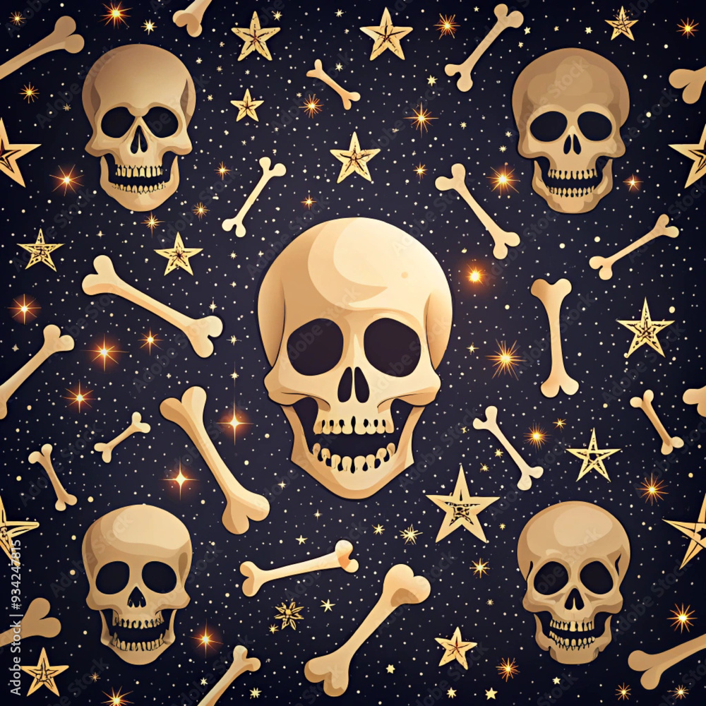 seamless pattern with skull and crossbones seamless pattern with skull and crossbones