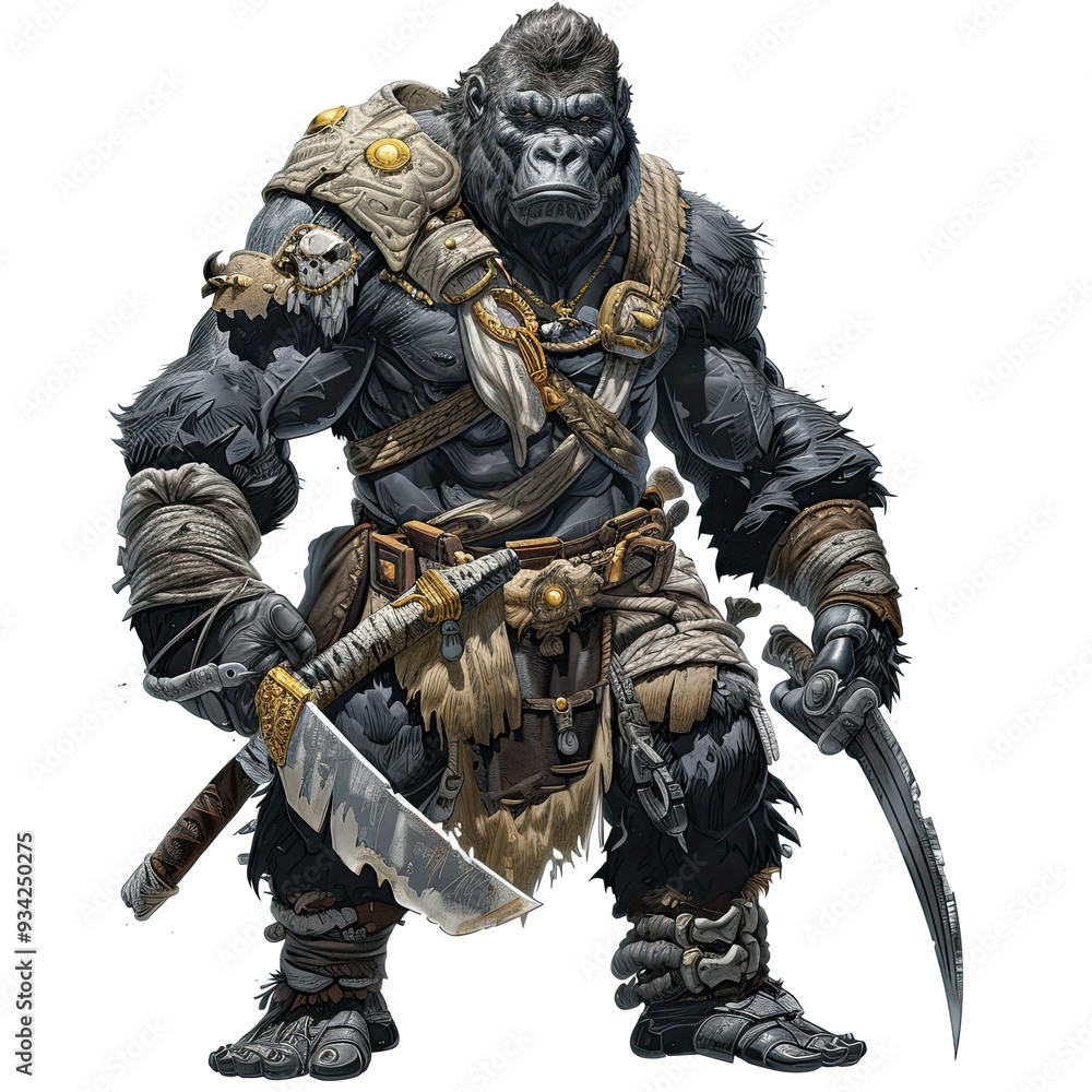 Fototapeta premium Anime Gorilla Warrior