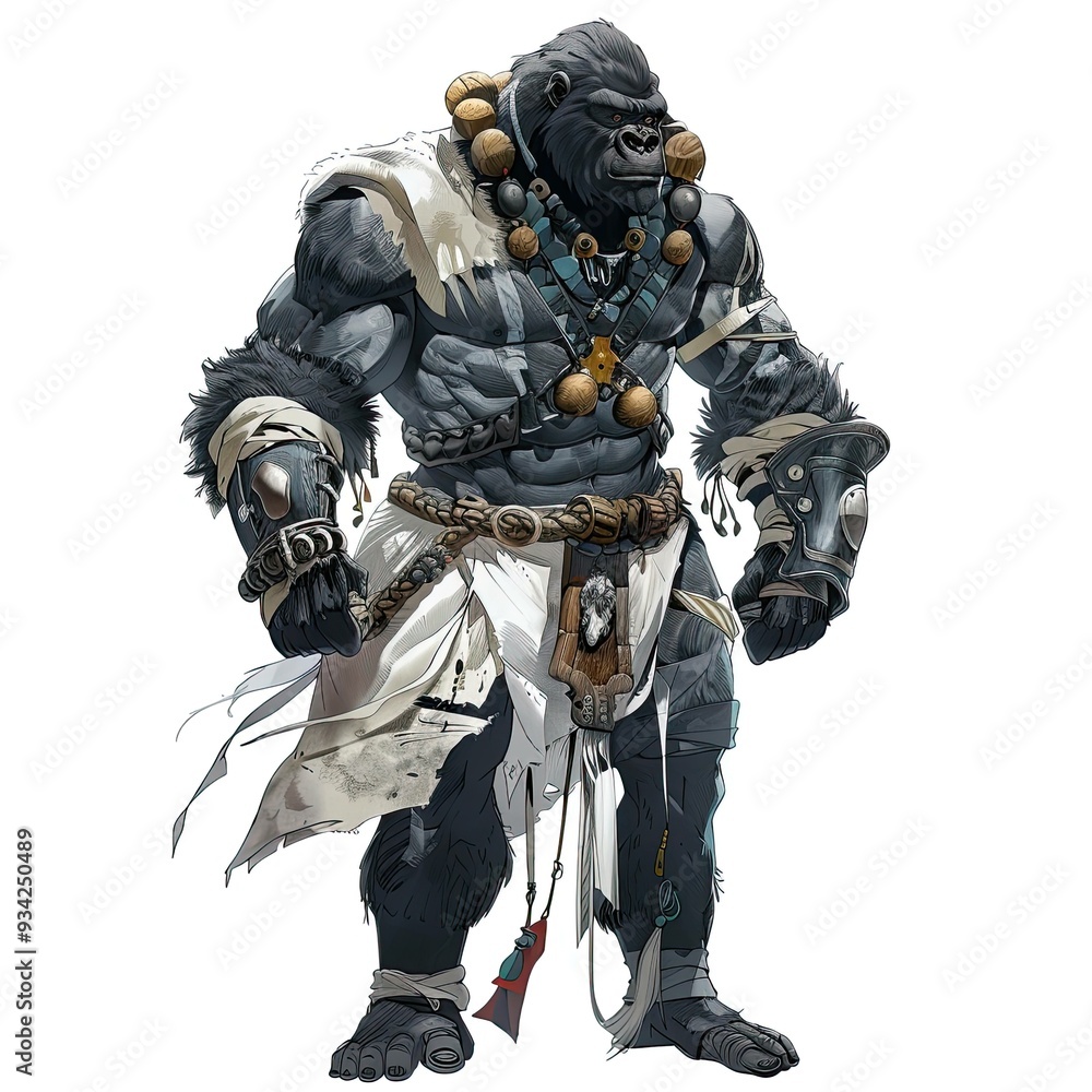Fototapeta premium Anime Gorilla Warrior