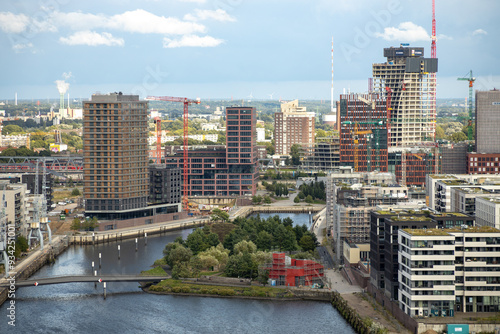 Vászonkép Baakenhafen Hamburg mit Elbttower, Deutschland