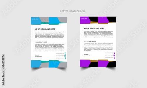 Professional Business Letterhead Design, Modern letterhead template