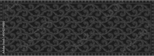 Floral ornamented pattern; old style ornate decoration