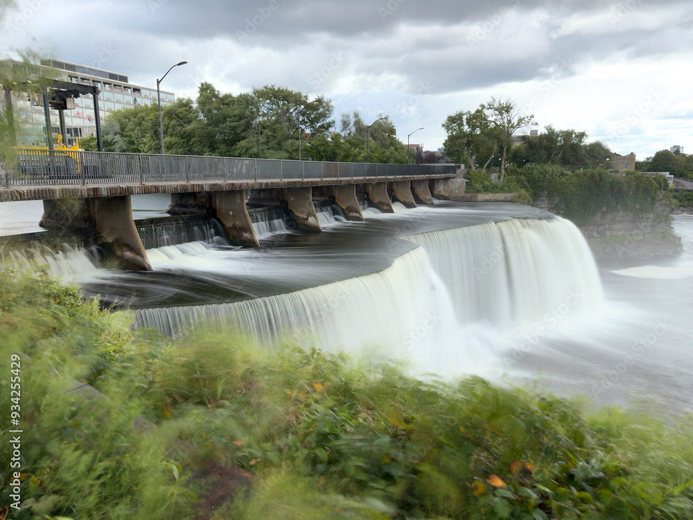 Waterfalls falling to a river Waterfalls falling to a river