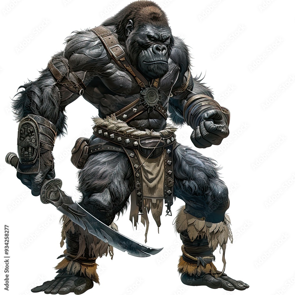 Fototapeta premium Anime Gorilla Warrior