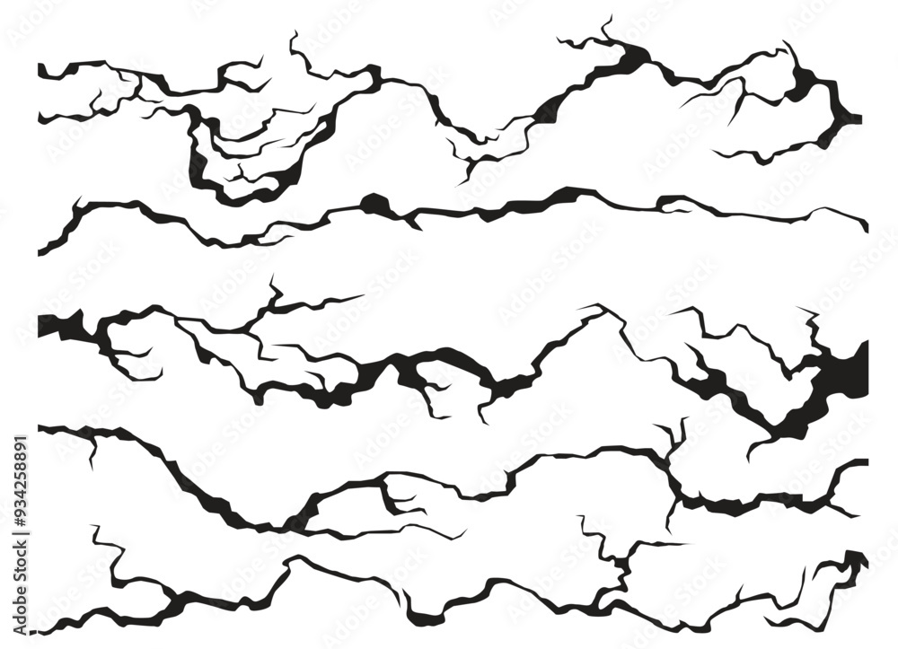 Natural cracks background. Vector overlay texture of cracked surface Natural cracks background. Vector overlay texture of cracked surface