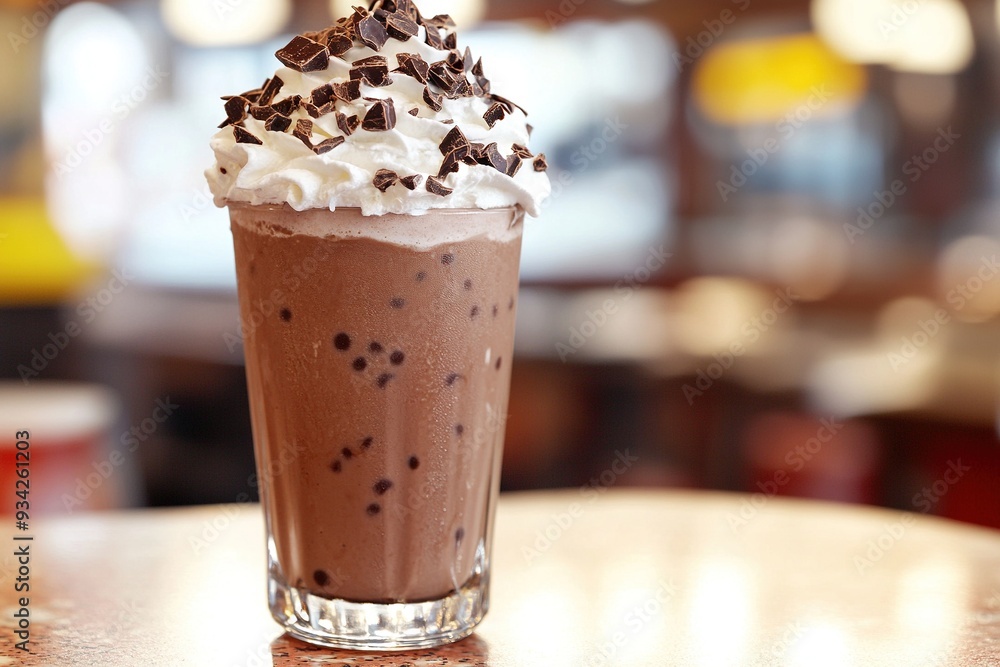 chocolate milkshake at cafe chocolate milkshake at cafe