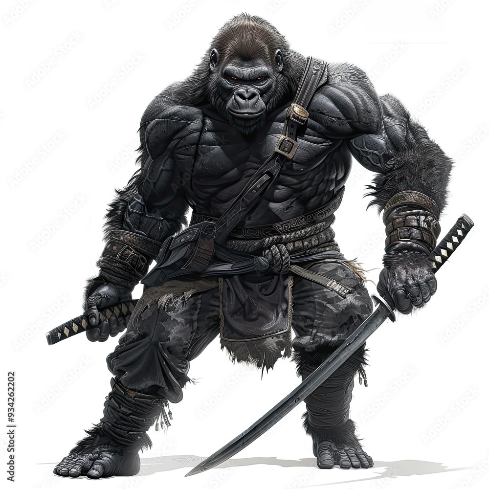 Obraz premium Anime Gorilla Warrior