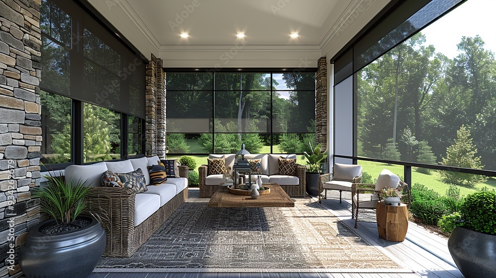 Modern Patio With Retractable Screens Modern Patio With Retractable Screens