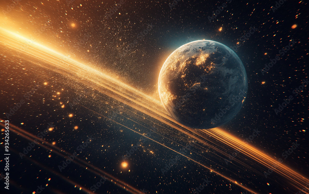 Obraz premium Earth and moon