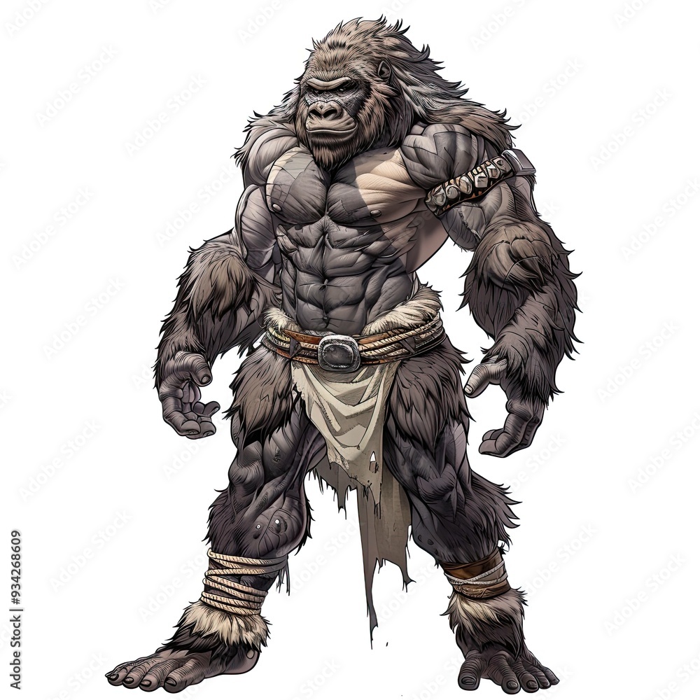 Fototapeta premium Anime Gorilla Warrior