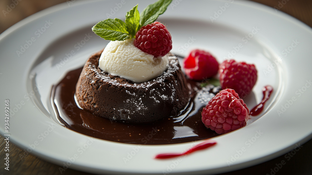 Luxurious Chocolate Fondant with Molten Center Luxurious Chocolate Fondant with Molten Center