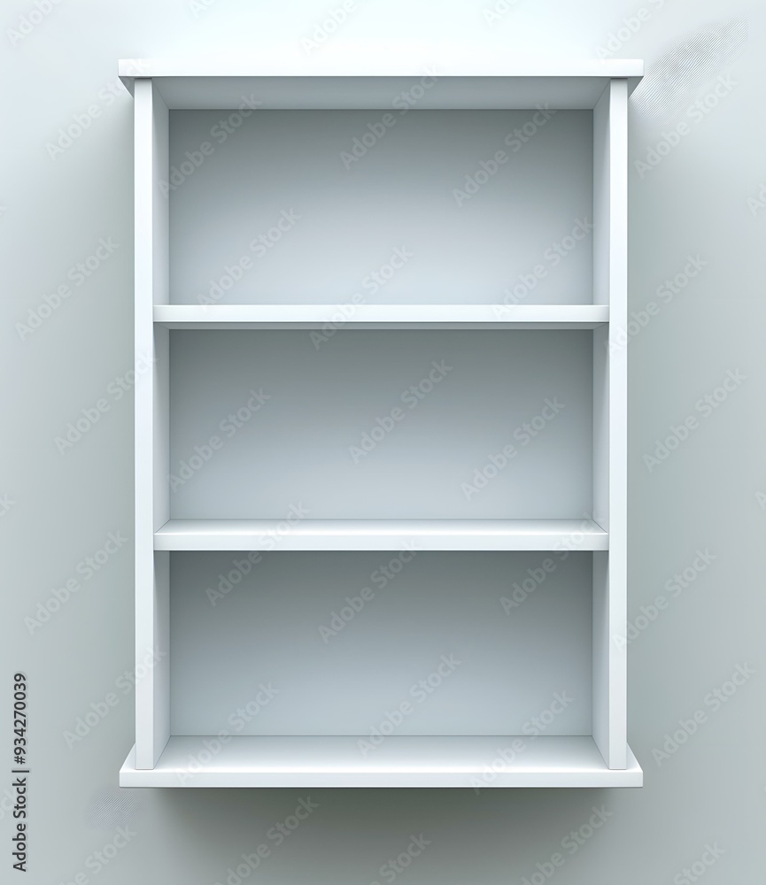 White Wooden Shelf Unit with Three Shelves White Wooden Shelf Unit with Three Shelves