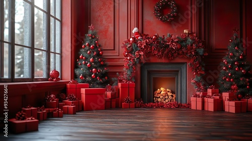 Christmas Decorations and Christmas Boxes in the Background	