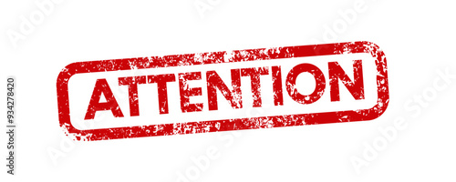 Attention rubber stamp - vector illustration