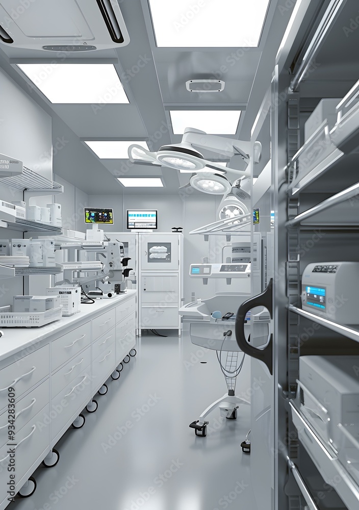 Medical Equipment in a Clean and Sterile Operating Room Medical Equipment in a Clean and Sterile Operating Room