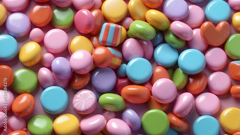 Colorful glossy candies. Colorful glossy candies.