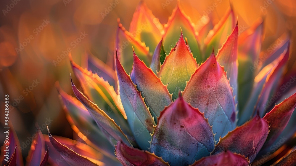 Vibrant sunsethued succulent macro photography capturing nature's colorful beauty Vibrant sunsethued succulent macro photography capturing nature's colorful beauty