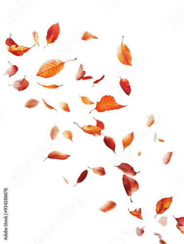 Feuilles d'Automne Tombant avec Flou