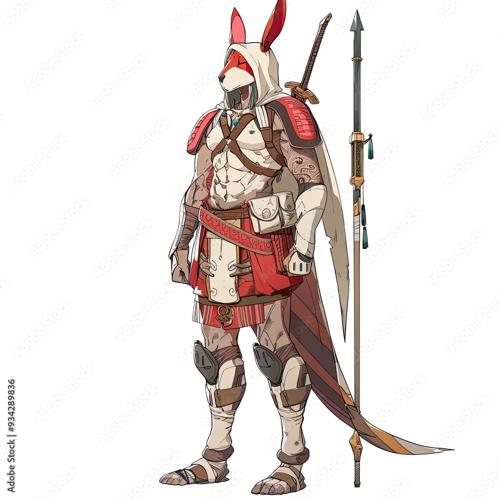 Obraz premium Anime Kangaroo Warrior 