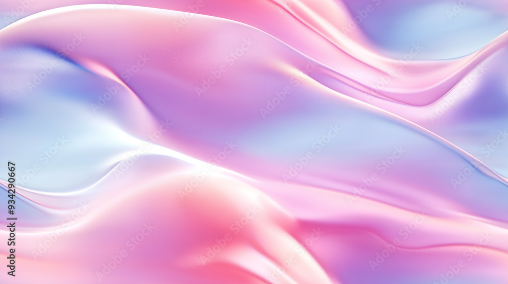Fototapeta premium A soft, flowing pastel gradient with smooth curves and gentle transitions between colors, creating a calming, dreamy visual effect. Ideal for elegant, serene designs and backgrounds.