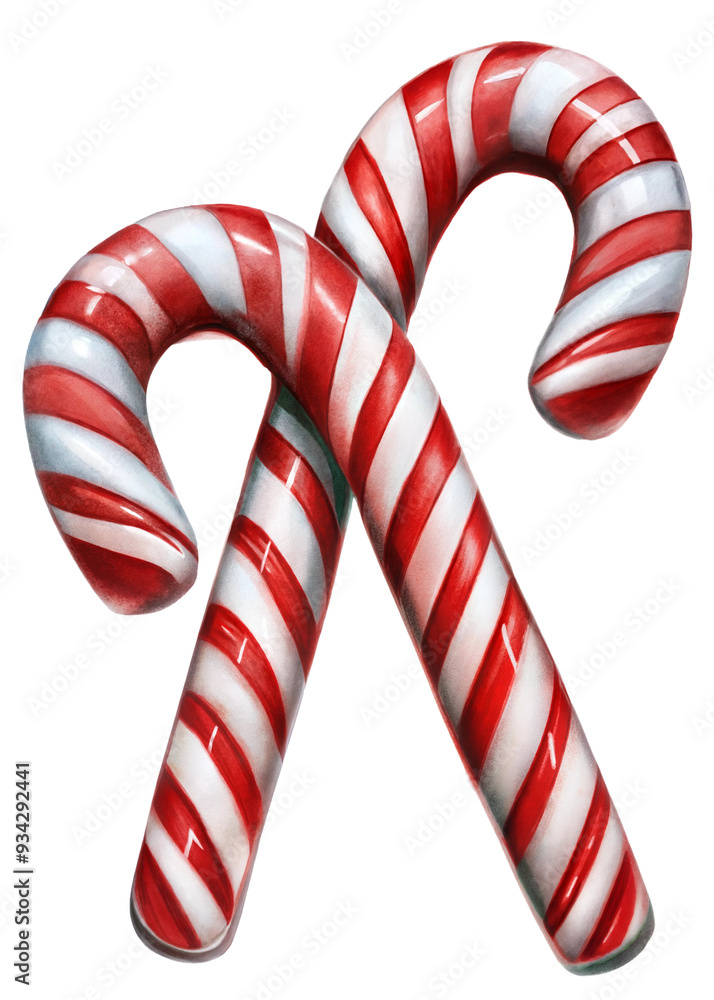 Colorful candy canes with red and white stripes cross each other, creating a fun festive display suitable for holiday decorations and celebrations isolated on transparent background Colorful candy canes with red and white stripes cross each other, creating a fun festive display suitable for holiday decorations and celebrations isolated on transparent background