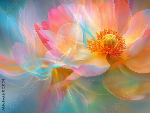 abstract background with flowers