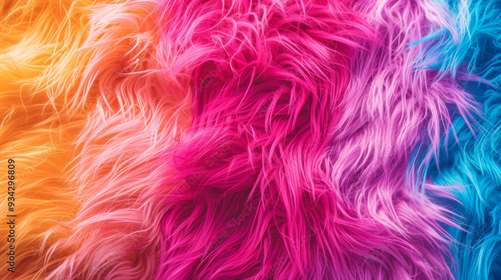 An illustration features a vibrant, colorful fur texture. An illustration features a vibrant, colorful fur texture.