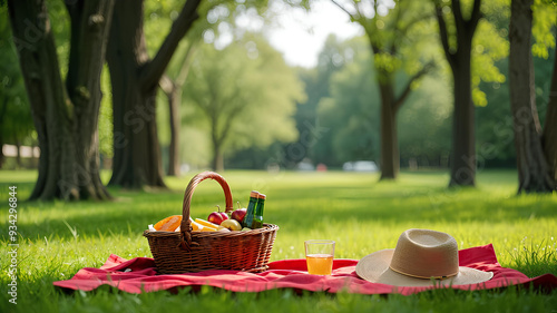 picnic basket with flowers