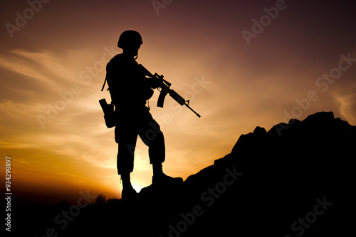 silhouette of a soldier