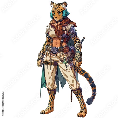 Anime Leopard Warrior