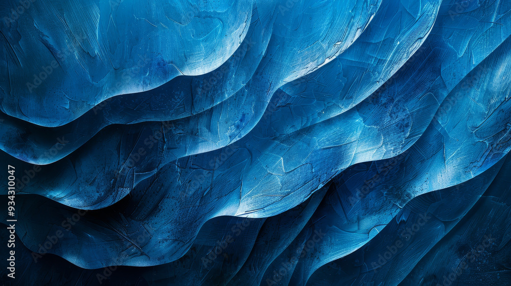 The image is a blue wave with a lot of detail The image is a blue wave with a lot of detail