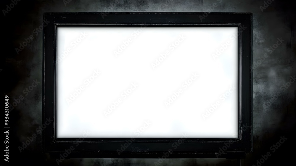 Blank Black Frame on a Dark Grey Background Blank Black Frame on a Dark Grey Background