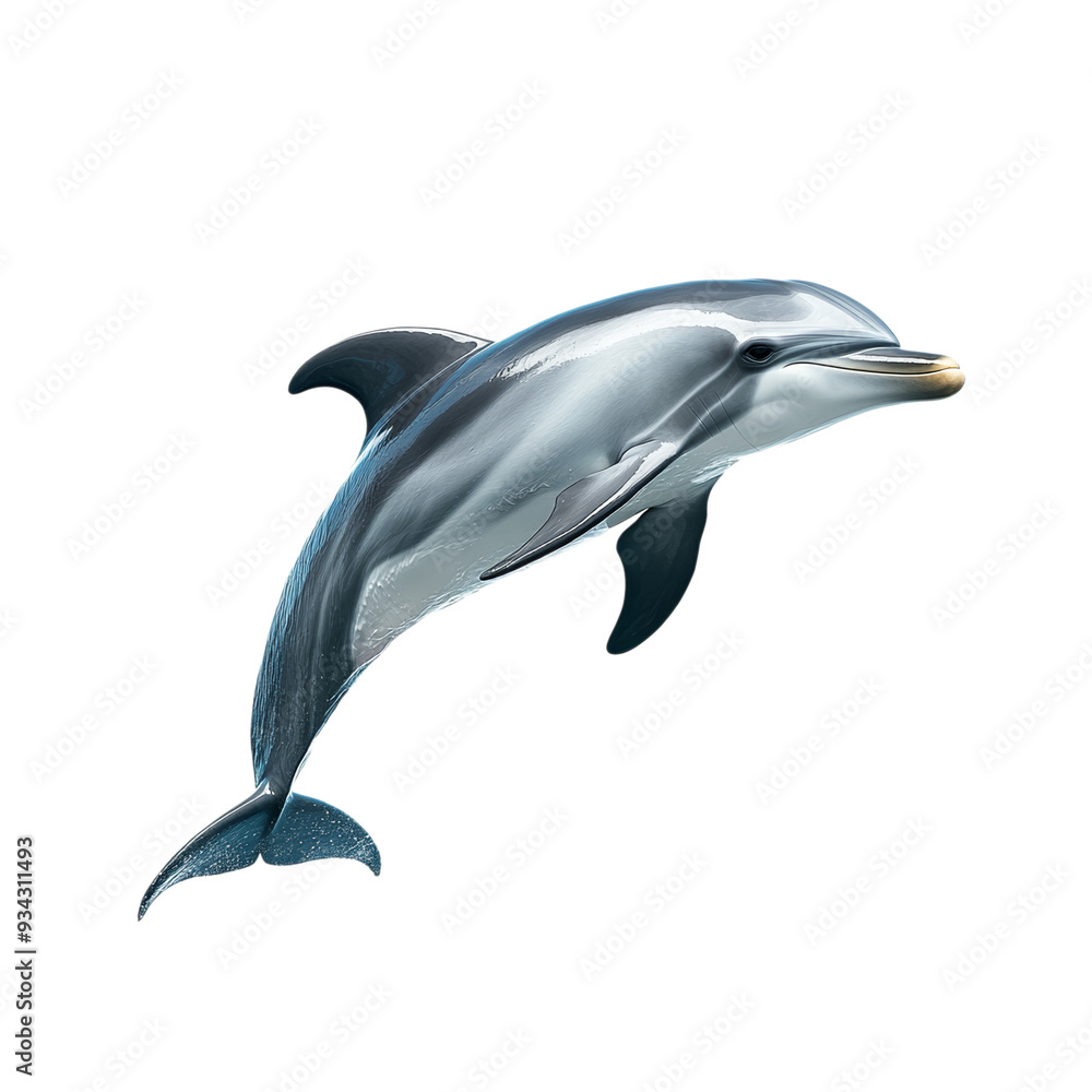 Playful dolphin mid jump with sleek body and smooth skin isolated on a transparent background Playful dolphin mid jump with sleek body and smooth skin isolated on a transparent background