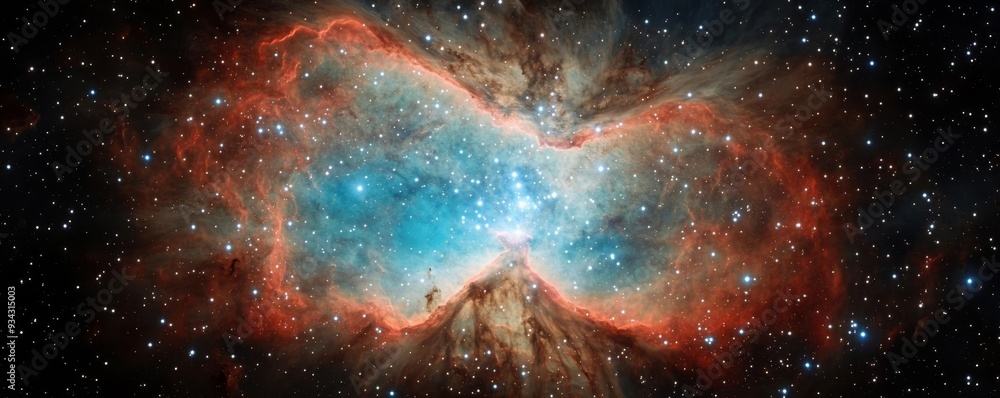 Obraz premium The Crab Nebula with vibrant cosmic dust and intricate star clusters, nebula background, deep space imaging