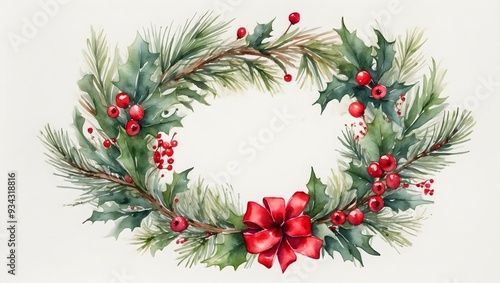 Vorlage - Weihnachtskranz mit weißer Freifläche