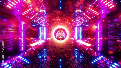 Sci-fi colorfull 3D neon light animation