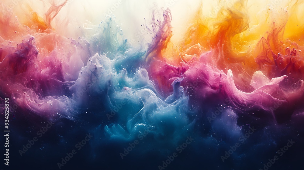 Abstract colorful ink swirls, a vibrant and dynamic composition. Abstract colorful ink swirls, a vibrant and dynamic composition.