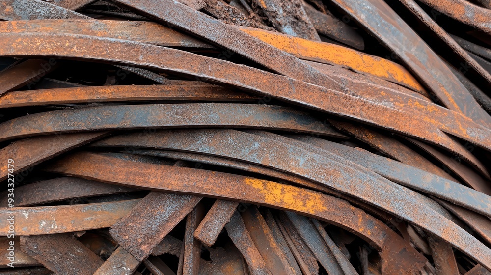 An image showing rusty metal strips closely stacked, showcasing varied textures and colors caused by corrosion, symbolizing decay, history, and the passage of time. An image showing rusty metal strips closely stacked, showcasing varied textures and colors caused by corrosion, symbolizing decay, history, and the passage of time.