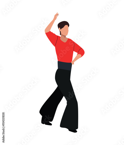 flamenco dancer man in traditional costume