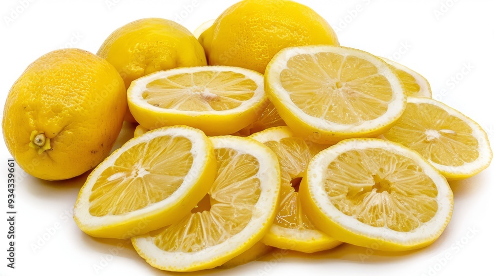 bunch of sliced American lemon bunch of sliced American lemon