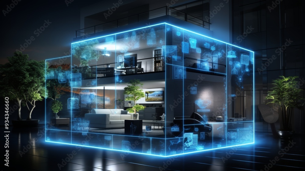 custom made wallpaper toronto digitalEfficiently manage smart home with digital icons for streamlined control and enhanced automation