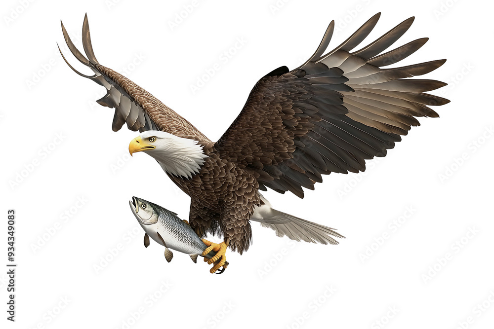 eagle is carrying a fish flying in the air isolated on transparent background eagle is carrying a fish flying in the air isolated on transparent background