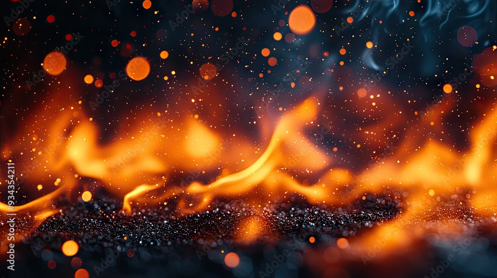 Halloween Witch. Fire embers particles over a black background. Fire sparks background—abstract dark glitter fire particles lights. Halloween Witch. Fire embers particles over a black background. Fire sparks background—abstract dark glitter fire particles lights.