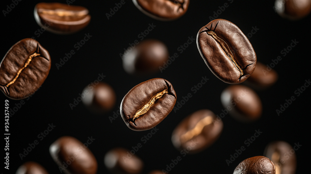 Fototapeta premium roasted coffee beans collage