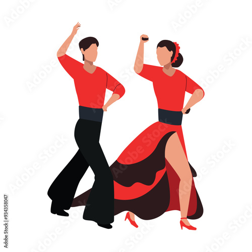 spanish flamenco dancers couple