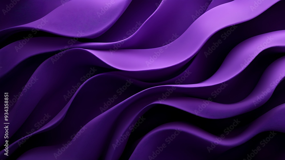 Obraz premium Abstract purple wavy background with a smooth, flowing texture.
