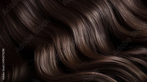 Close-Up of Wavy Dark Brown Hair with Stunning Texture