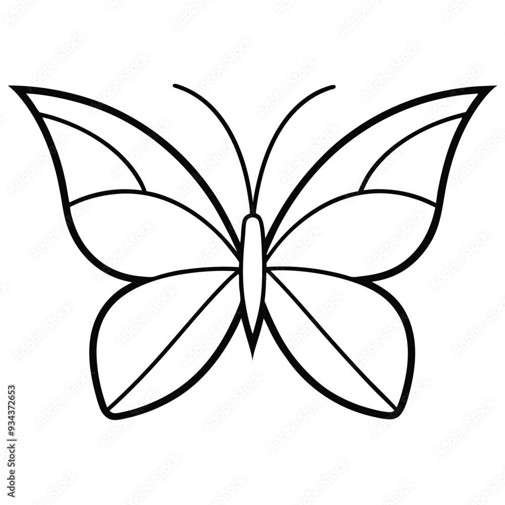 Butterfly with line art style logo icon design animal beauty vector illustration Butterfly with line art style logo icon design animal beauty vector illustration