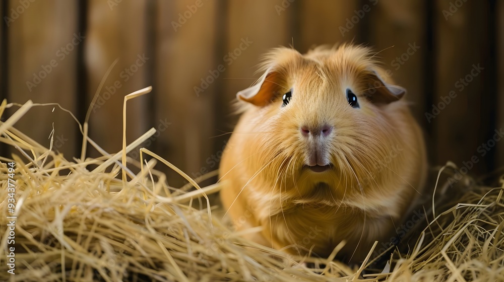 A Scandinavian style representation of a guinea pig AI generated illustration A Scandinavian style representation of a guinea pig AI generated illustration