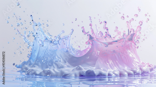 Colorful Water Splashes at Dawn photo